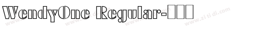 WendyOne Regular字体转换